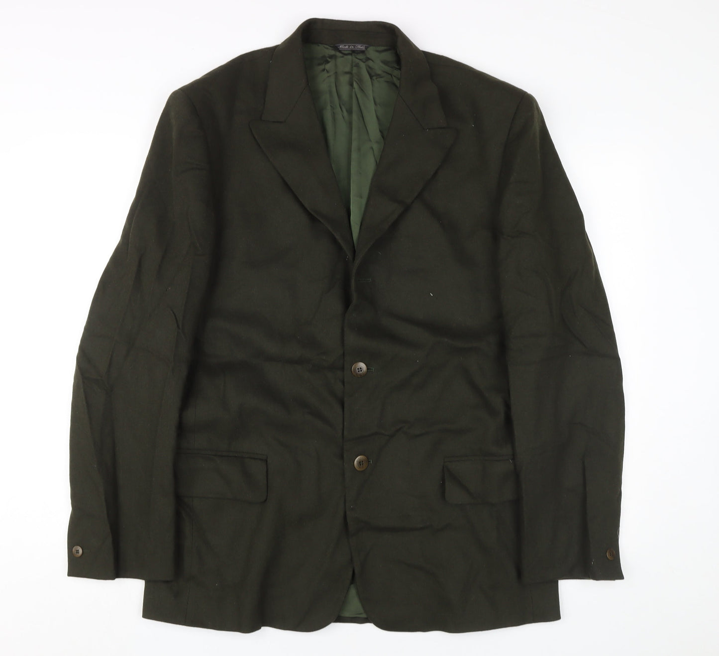 Gianni Versace Men's Green Blazer 48 Italian Wool Vintage