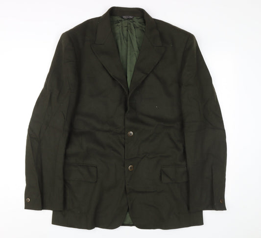 Gianni Versace Men's Green Blazer 48 Italian Wool Vintage