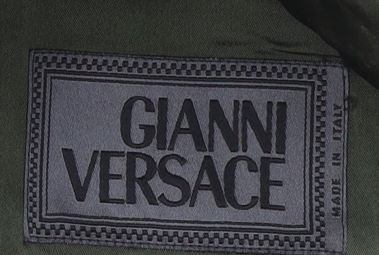 Gianni Versace Men's Green Blazer 48 Italian Wool Vintage