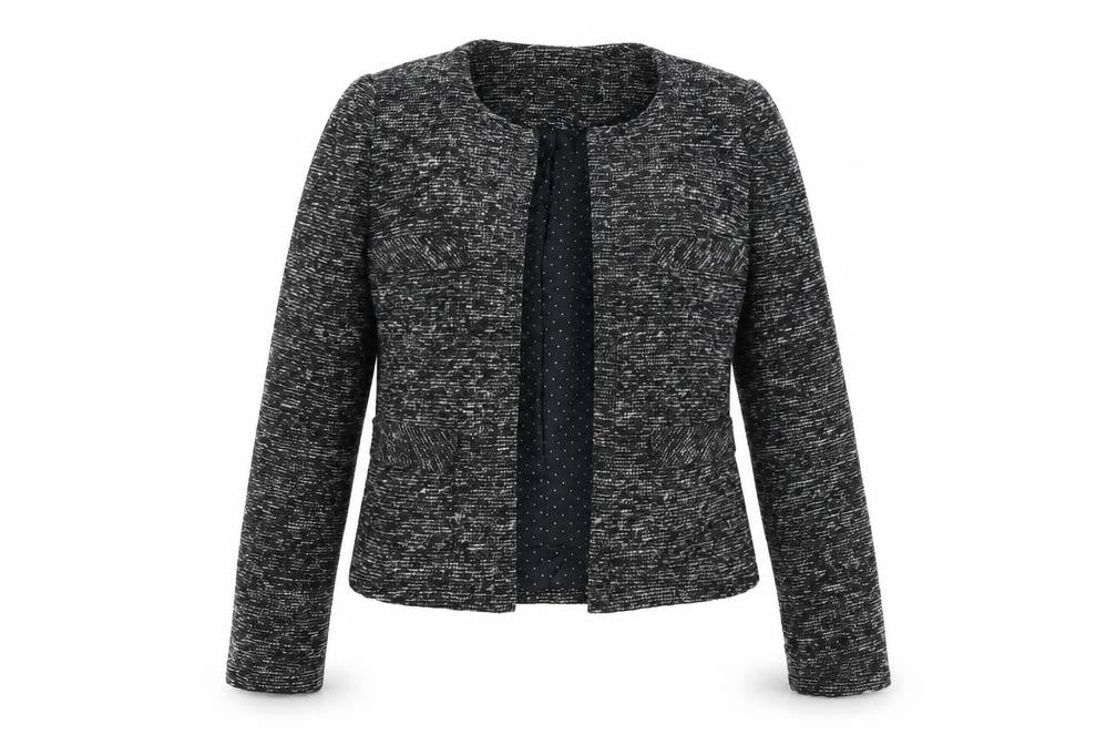 Next Women's Black Tweed Jacket Size 8 Business Casual