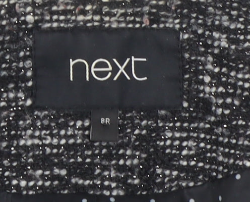 Next Women's Black Tweed Jacket Size 8 Business Casual