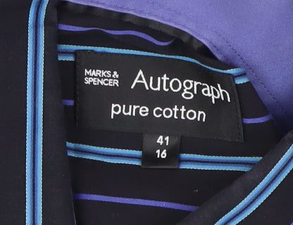 Marks & Spencer Men's Multicoloured Striped Shirt