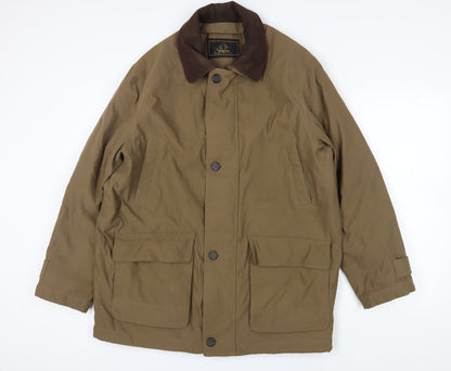 Skopes Men's Brown Polyester Jacket, Mid-Length