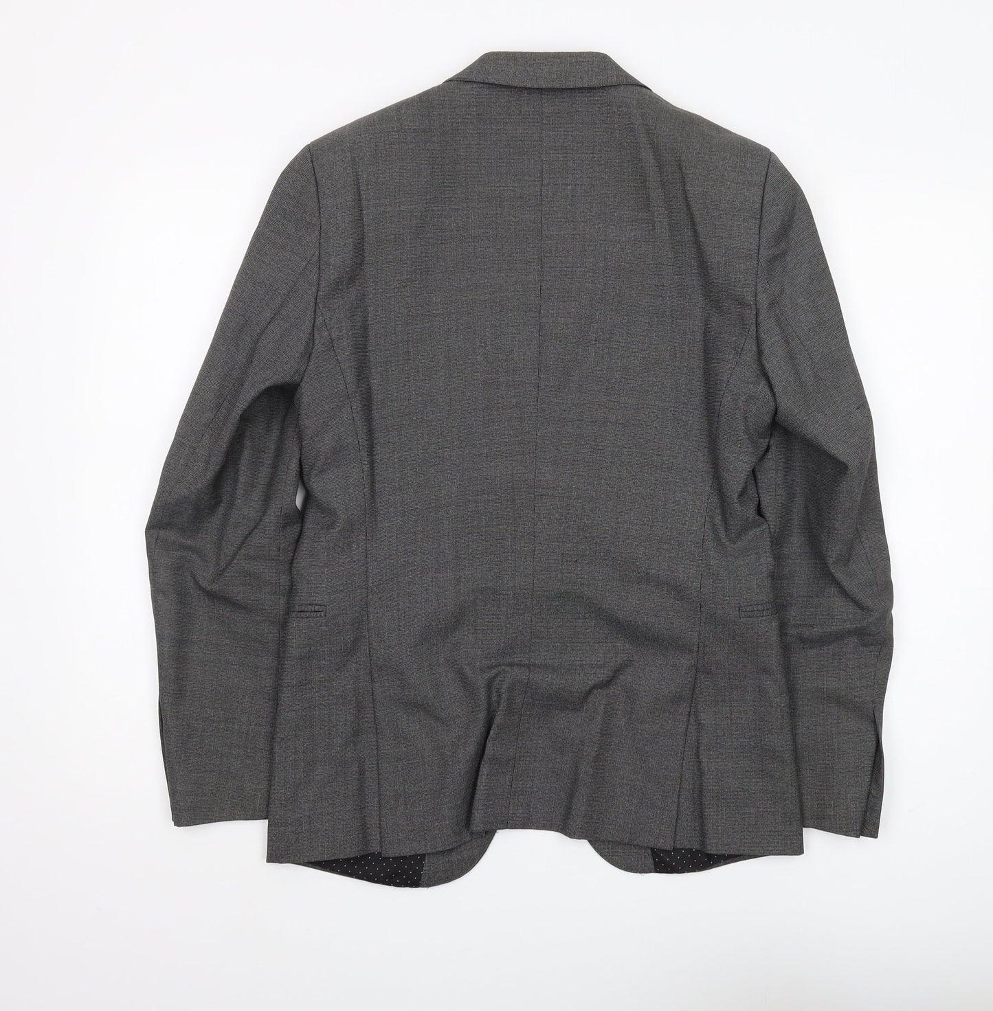 T.M. Lewin Men's Grey Blazer, Size 36, Business Elegant
