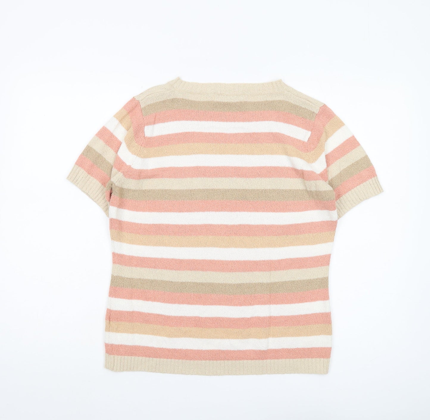 EWM Women's Multicoloured Striped Pullover Jumper M