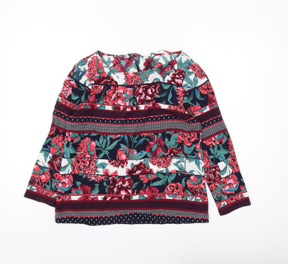 s.Oliver Women's Multicoloured Floral Blouse Size 8