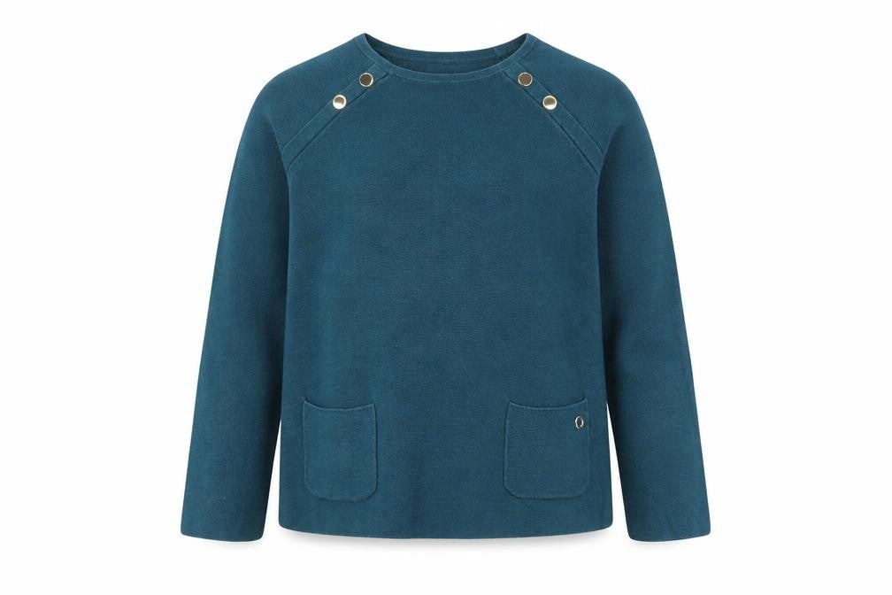 Massimo Dutti Girls Blue Pullover Blouse, Age 9-10, Classic