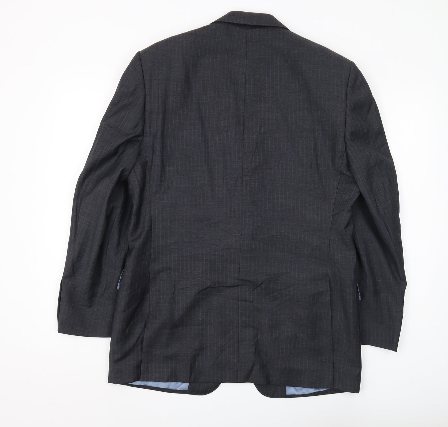 Aquascutum Men's Grey 40S Pinstripe Blazer