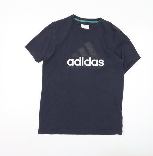 Adidas Men's Black S Graphic Print Logo T-Shirt
