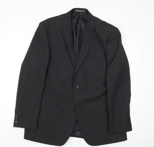 Thomas Nash Men's Black Regular Fit Blazer, Size 44R