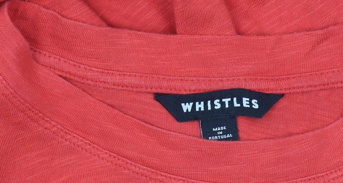 Whistles Red Sleeveless Asymmetrical Women's T-Shirt Size S