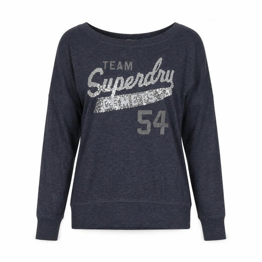 Superdry Women's Grey Jersey Boat Neck T-Shirt 2XS