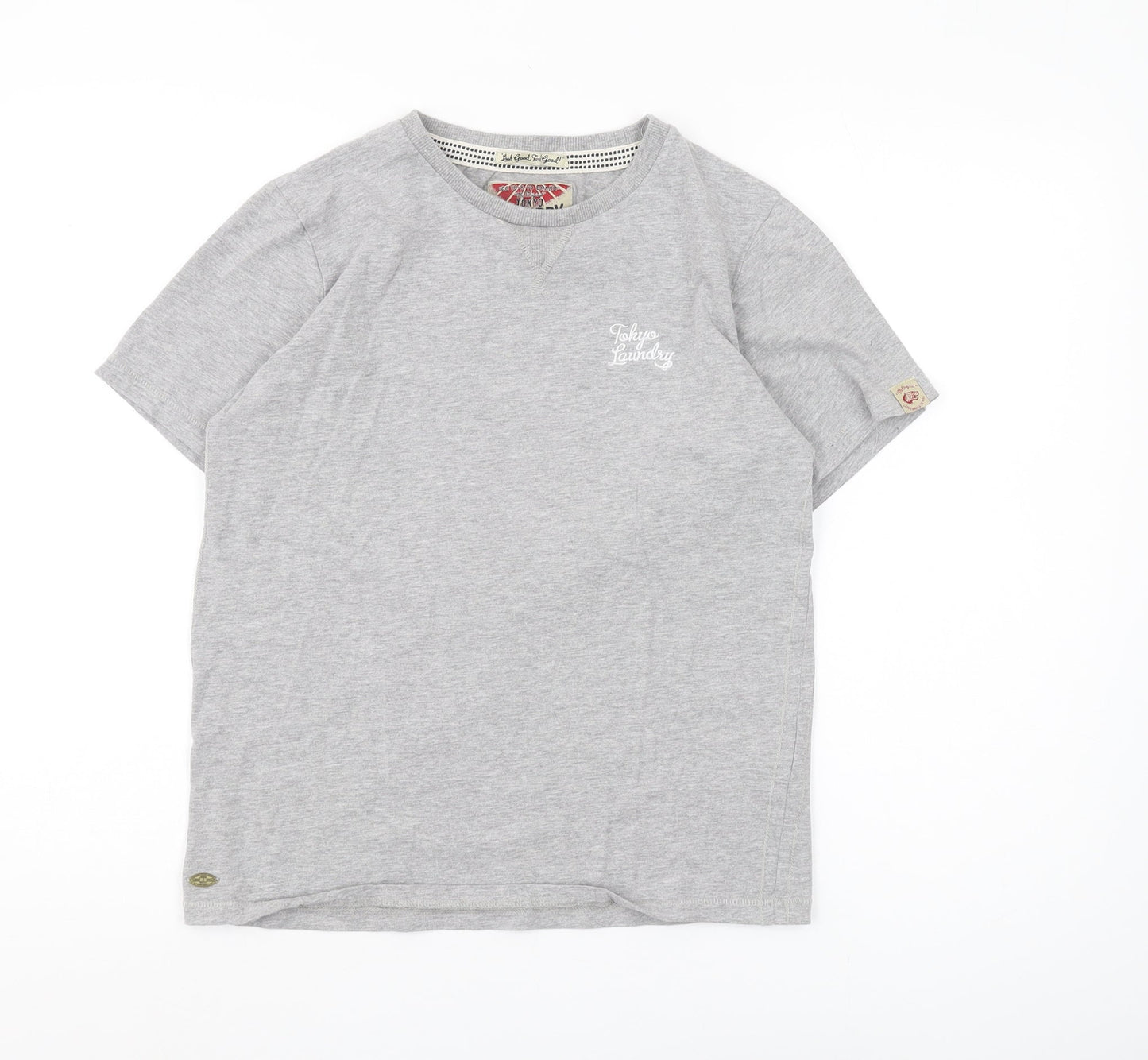 Tokyo Laundry Unisex Grey Cotton T-Shirt S