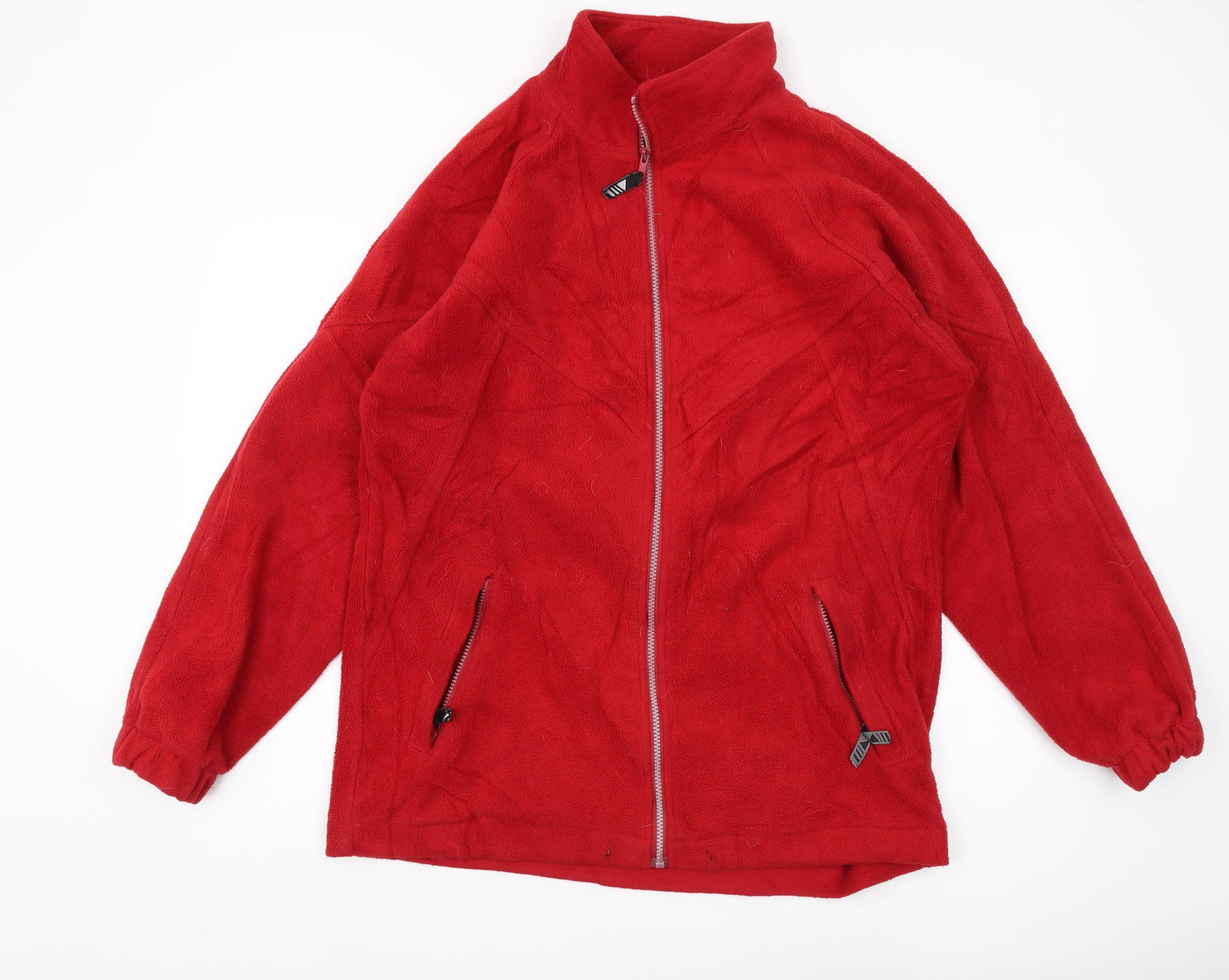REACH Men's Red Fleece Jacket S, Lightweight Zip Outdoor