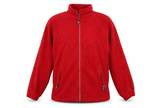 REACH Men's Red Fleece Jacket S, Lightweight Zip Outdoor