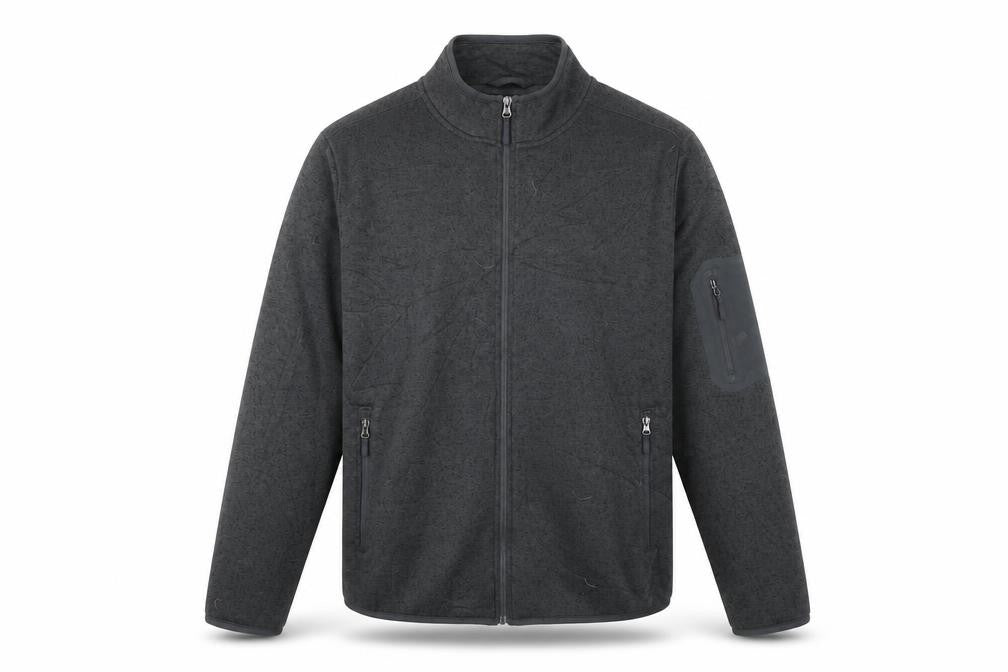 Crane Men's XL Black Fleece Full Zip Sweatshirt