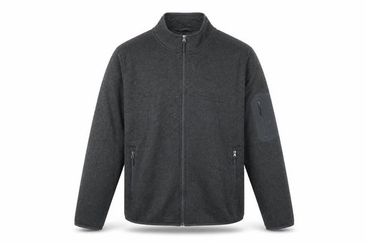 Crane Men's XL Black Fleece Full Zip Sweatshirt