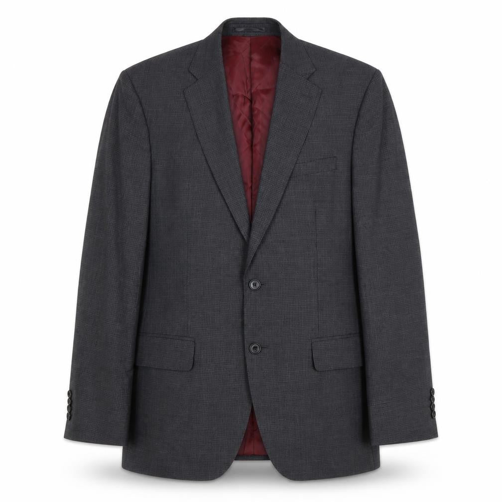 T.M. Lewin Men's Grey Check Blazer Size 40 Regular