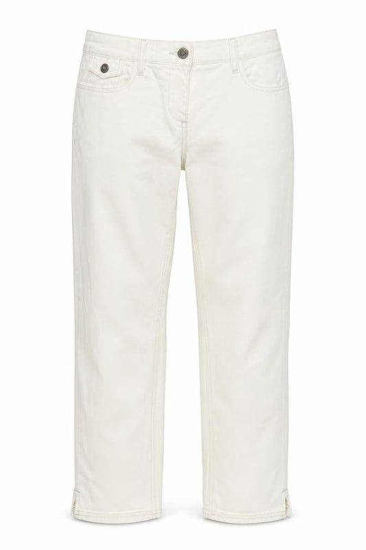 Boden Women's White Denim Jeans UK 10L Button