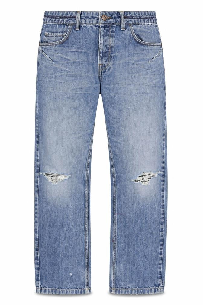 Sonneti Men's Blue Straight Distressed Jeans Size 36