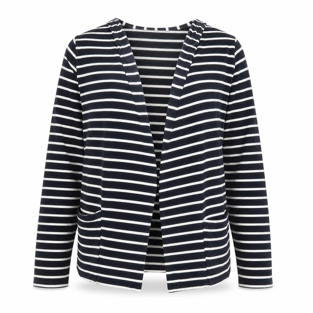 Wallis Women's Black Striped Cardigan M