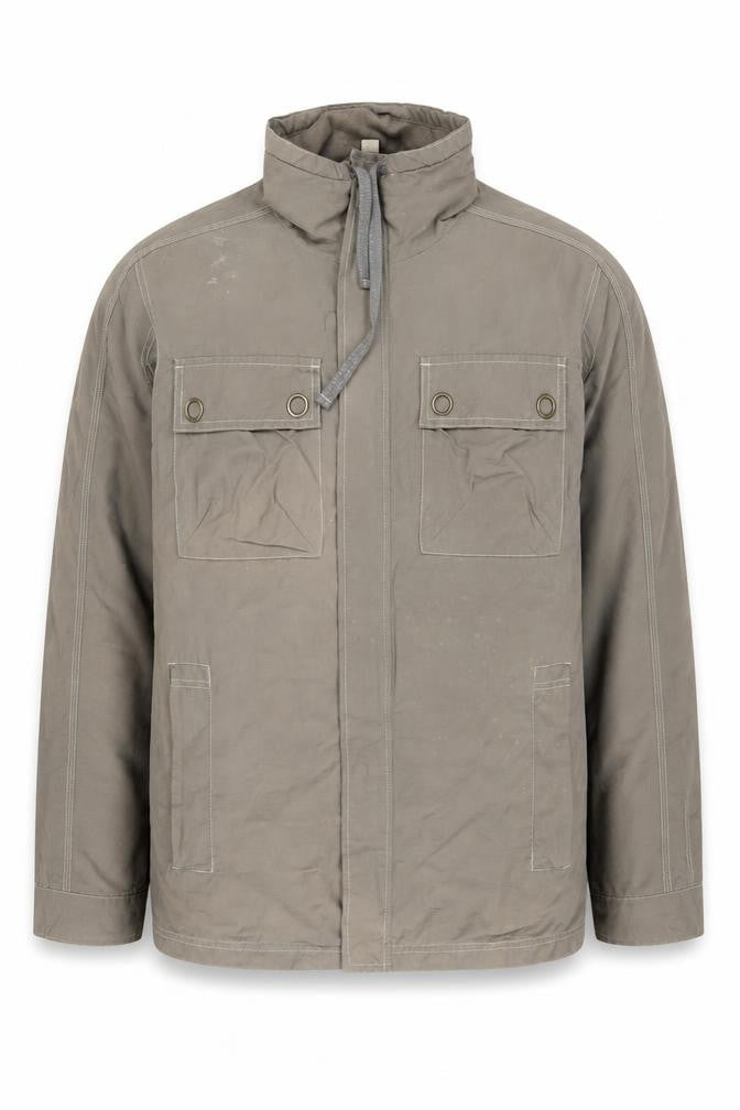 Republic Men's Beige Military Jacket, M, Cotton Blend