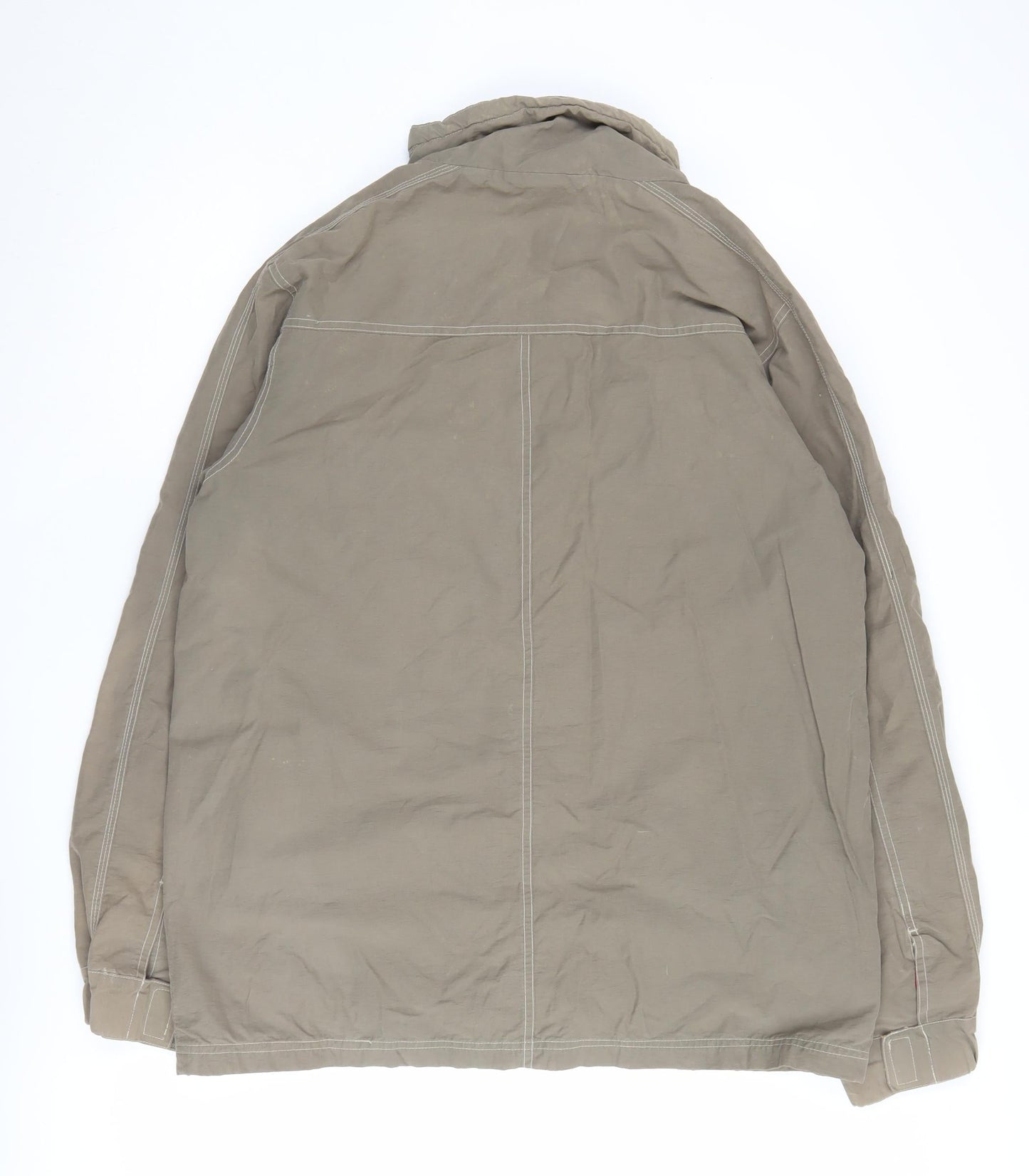 Republic Men's Beige Military Jacket, M, Cotton Blend