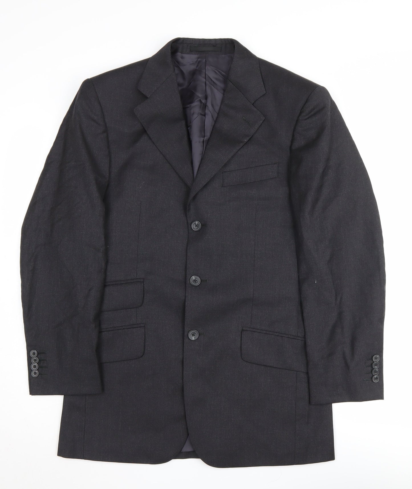 T.M.Lewin Men's Black Wool Blazer, Size 36R