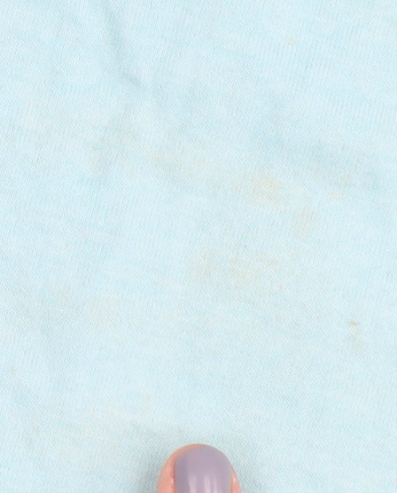 DKNY Girls Blue Basic T-Shirt, Size S, Logo Accent