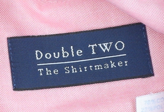 Double TWO Pink 3XL Dress Shirt for Unisex Adults