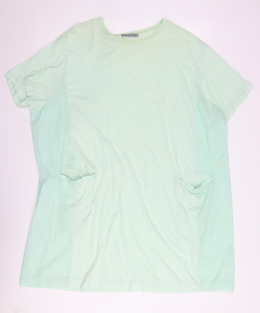 COS Women’s Green T-Shirt Dress XS Cotton Casual