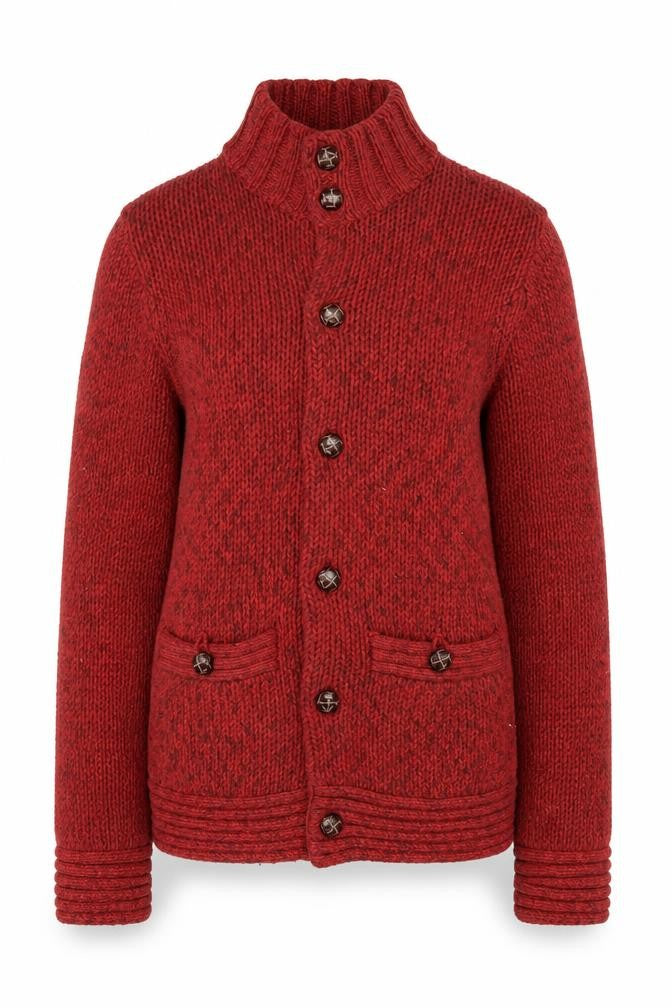 GAP Women's Red Chunky-Knit Cardigan XS