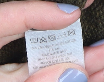 Close-up detail of French Connection Women's Brown Jumper, size 14