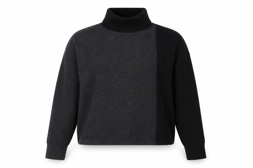 Topshop Women's Black Roll Neck Jumper UK S