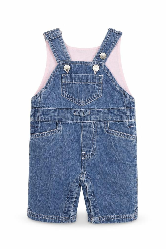 Gap Blue Denim Dungaree 0-3 Months Unisex