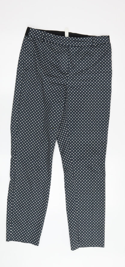 Women's Black Geometric H&M Trousers, Size L