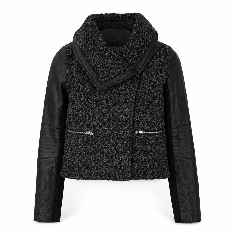 Orice Style Women’s Quilted Black Biker Jacket S