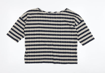 Oasis Women's Multicoloured Stripe T-Shirt Size M