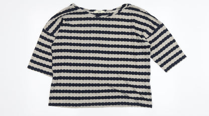 Oasis Women's Multicoloured Stripe T-Shirt Size M