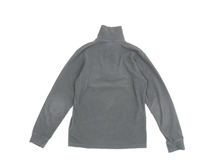 Back view of Trespass Grey boys’ 1/4 zip fleece sweatshirt, 9-10 years