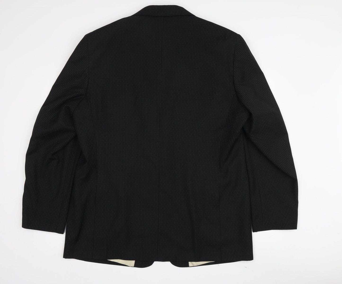 Voeut Men's Black Striped Suit Jacket Size 48