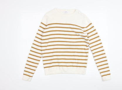 La Redoute Women's Beige Striped Pullover Jumper S