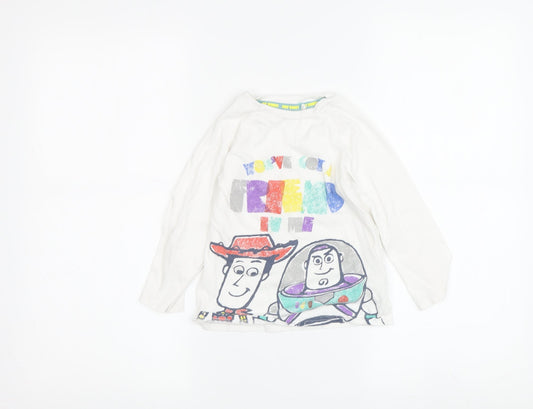 Disney Pixar Boys White Toy Story T-Shirt 3-4 Years Pullover