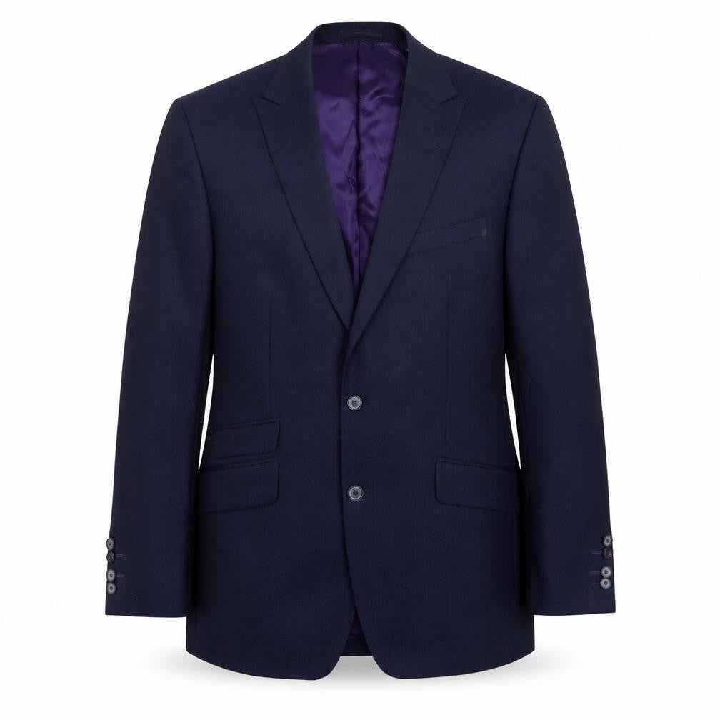 Without Prejudice Men's Blue Wool Blazer 42R Regular Fit