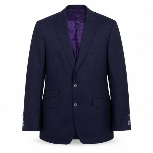 Without Prejudice Men's Blue Wool Blazer 42R Regular Fit