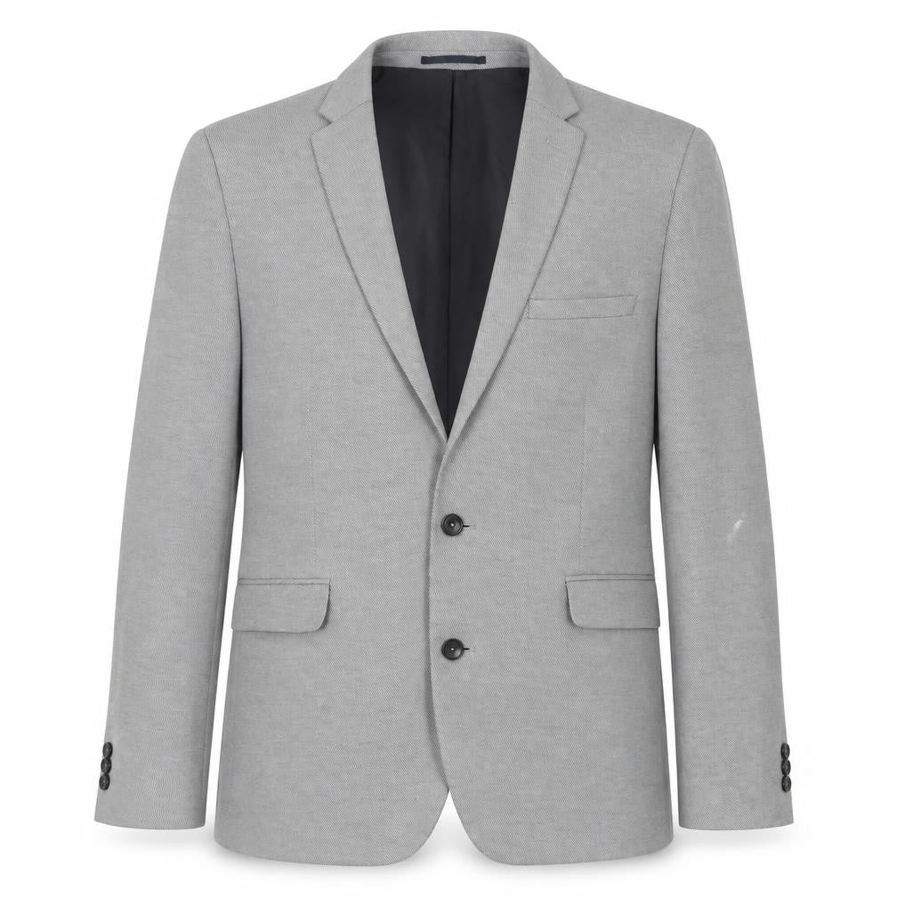 Burton Men's Grey Blazer - 44R, Regular Fit, Two-Button