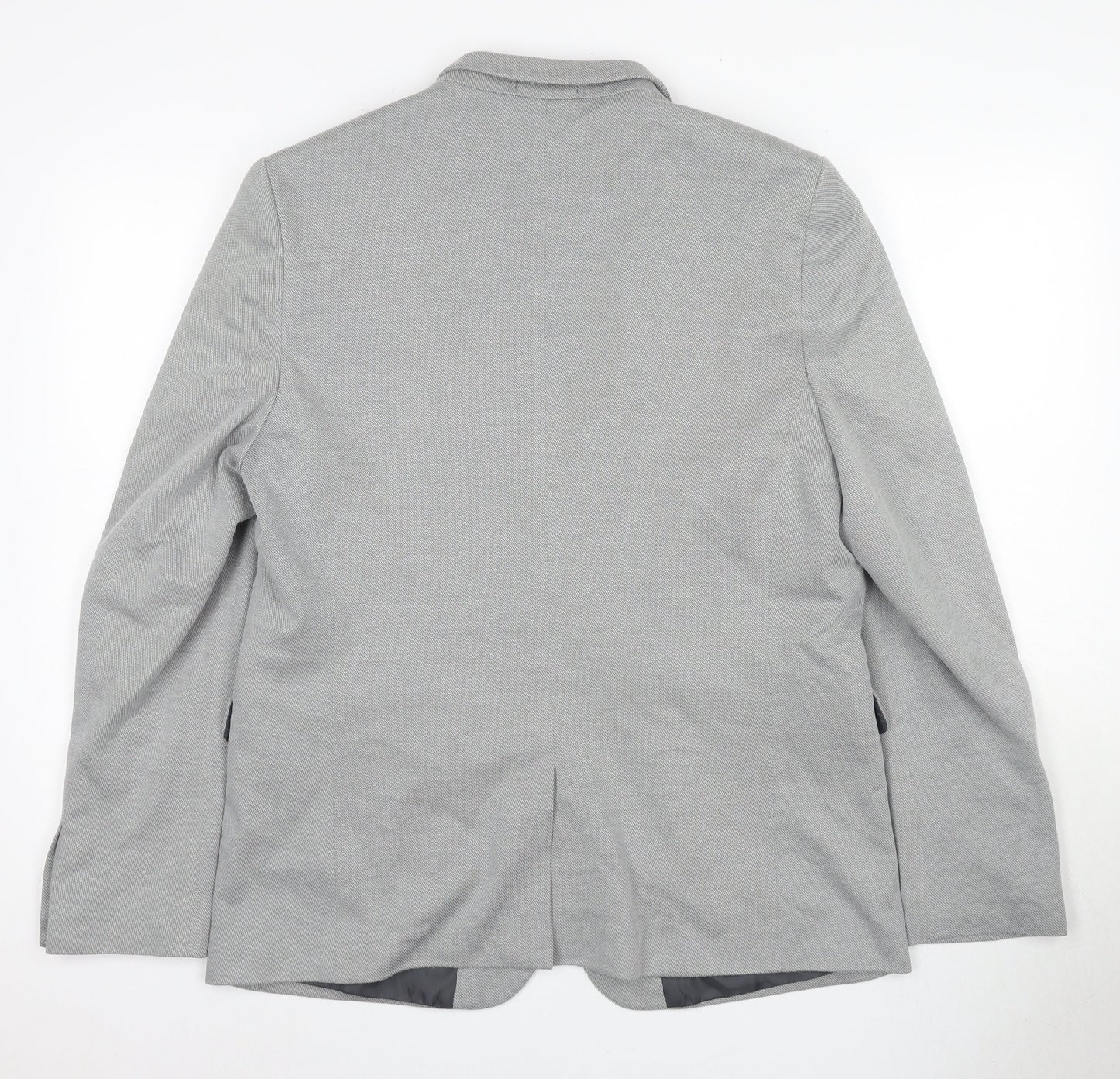 Burton Men's Grey Blazer - 44R, Regular Fit, Two-Button