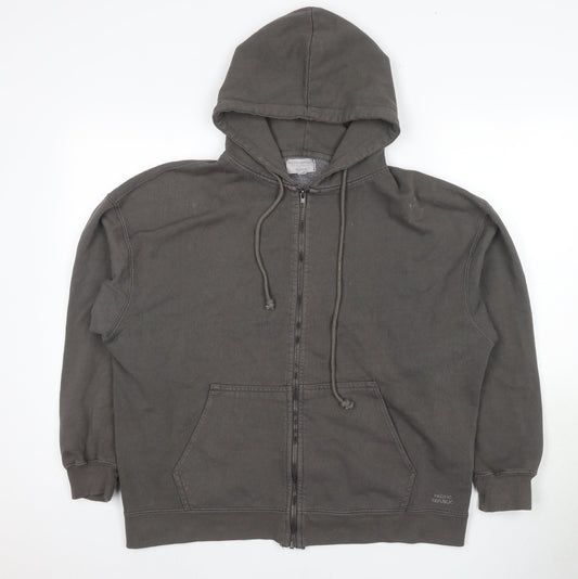 Pacific Republic Men’s Grey Full Zip Hoodie S