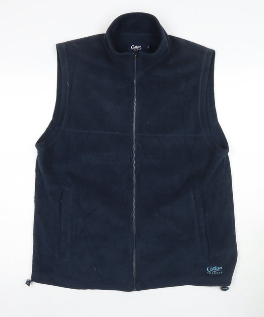 Cotton Traders Men's Blue Fleece Waistcoat M