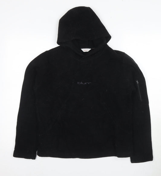 Blurr Unisex Black Pullover Hoodie M